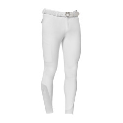 Calça slim fit masculino Equestro Ridertechnology full grip Branco