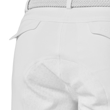 Calça slim fit masculino Equestro Ridertechnology full grip Branco