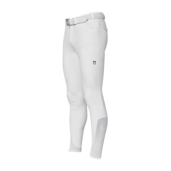Calça slim fit masculino Equestro Ridertechnology full grip Branco