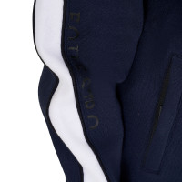 Sweatshirt infantil de algodão com capuz e zíper frontal Blazer marinho Azul-marinho