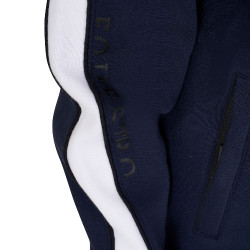 Sweatshirt infantil de algodão com capuz e zíper frontal Blazer marinho Azul-marinho