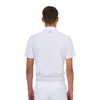 Polo de concurso masculino Equestro Ridertechnology manga curta botões