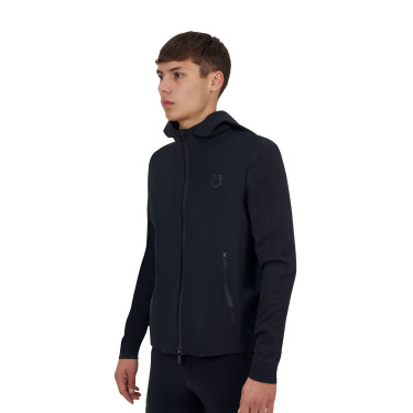 Camisola técnica masculina Equestro Ridertechnology com capuz