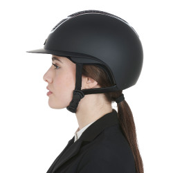 Capacete com brilhos e pala larga homologação EN 1384-2023