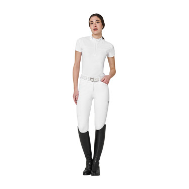 Pólo de concurso feminino Equestro Ridertechnology tecido perfurado