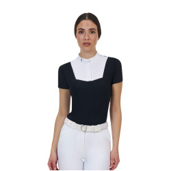 Polo de concurso feminino Equestro Ridertechnology manga curta