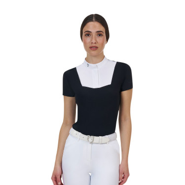 Polo de concurso feminino Equestro Ridertechnology manga curta