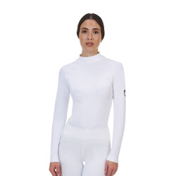 Camiseta térmica feminina Equestro Ridertechnology de manga comprida