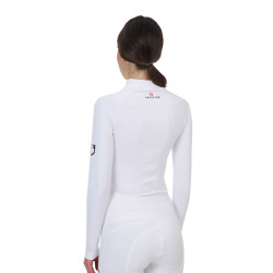 Camiseta térmica feminina Equestro Ridertechnology de manga comprida