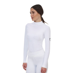 Camiseta térmica feminina Equestro Ridertechnology de manga comprida