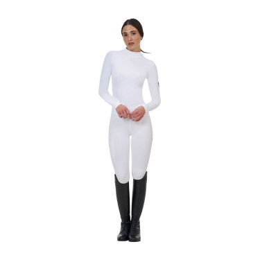 Camiseta térmica feminina Equestro Ridertechnology de manga comprida