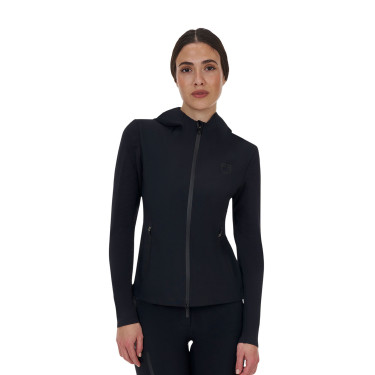 Moletom técnico feminino Equestro Ridertechnology com capuz