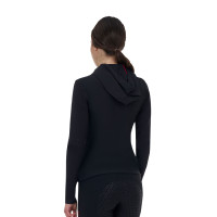 Moletom técnico feminino Equestro Ridertechnology com capuz