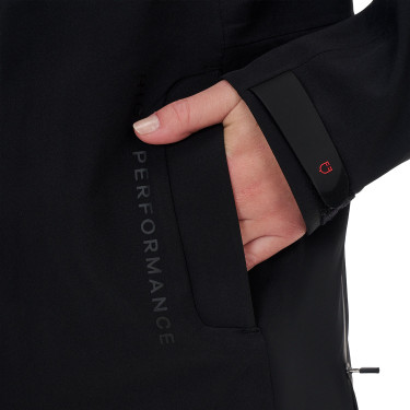 Casaco softshell feminino Equestro Ridertechnology impermeável longo