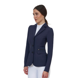 Casaco de competição feminino Equestro Ridertechnology com costuras seladas a quente