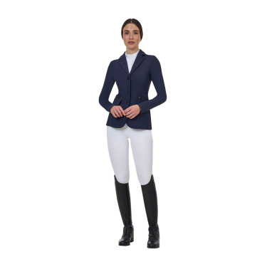 Casaco de competição feminino Equestro Ridertechnology com costuras seladas a quente