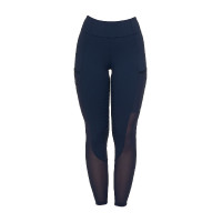 Leggings feminino full grip com inserções perfuradas Blazer marinho Azul-marinho