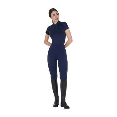 Leggings feminino full grip com inserções perfuradas Blazer marinho Azul-marinho