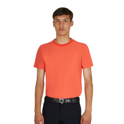T-shirt de treino masculina em tecido técnico com microfuros