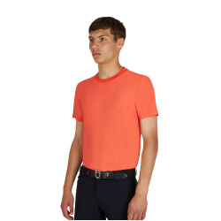 T-shirt de treino masculina em tecido técnico com microfuros