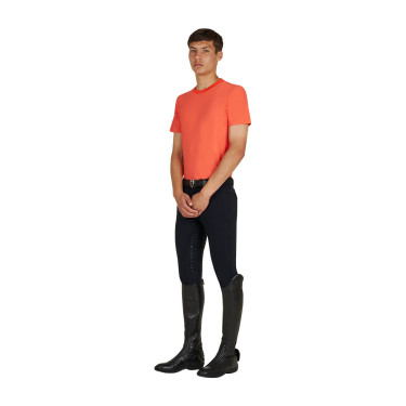 T-shirt de treino masculina em tecido técnico com microfuros