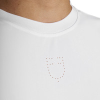 T-shirt de treino masculina em tecido técnico com microfuros Branco