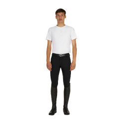 T-shirt de treino masculina em tecido técnico com microfuros Branco