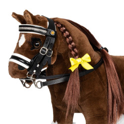 Bridão para cavalo de brinquedo com acolchoamento branco Rock Sheet