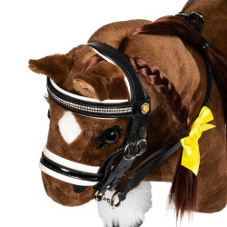 Bridão para cavalo de brinquedo com acolchoamento branco Rock Sheet