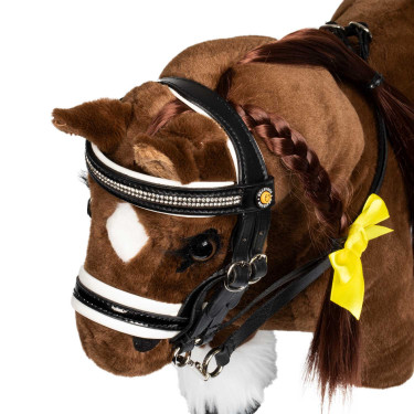Bridão para cavalo de brinquedo com acolchoamento branco Rock Sheet