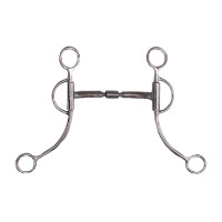 Freio Western inox com semissaliê hastes longas