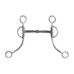 Freio Western inox com semissaliê hastes longas