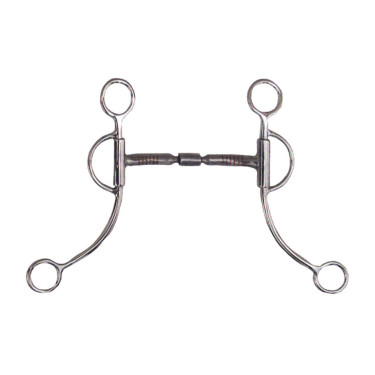Freio Western inox com semissaliê hastes longas