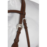 Futurity bridão tipo western cabresto atado com conchos