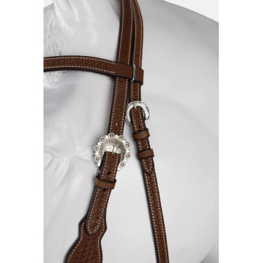 Futurity bridão tipo western cabresto atado com conchos