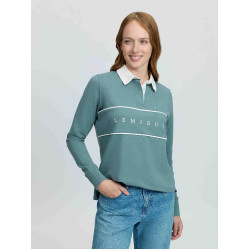 Polo de râguebi LeMieux Rochelle mulher Aloé Azul