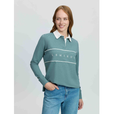 Polo de râguebi LeMieux Rochelle mulher Aloé Azul