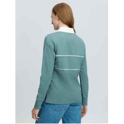 Polo de râguebi LeMieux Rochelle mulher Aloé Azul