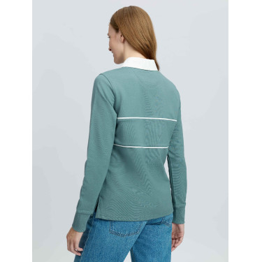Polo de râguebi LeMieux Rochelle mulher Aloé Azul