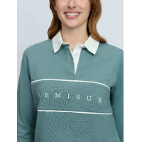 Polo de râguebi LeMieux Rochelle mulher Aloé Azul Polo de râguebi LeMieux Rochelle mulher Aloé Azul