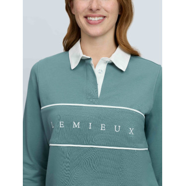 Polo de râguebi LeMieux Rochelle mulher Aloé Azul