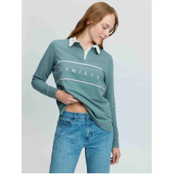 Polo de râguebi LeMieux Rochelle mulher Aloé Azul