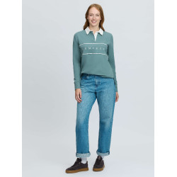 Polo de râguebi LeMieux Rochelle mulher Aloé Azul