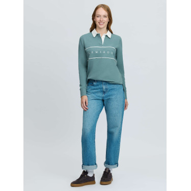 Polo de râguebi LeMieux Rochelle mulher Aloé Azul