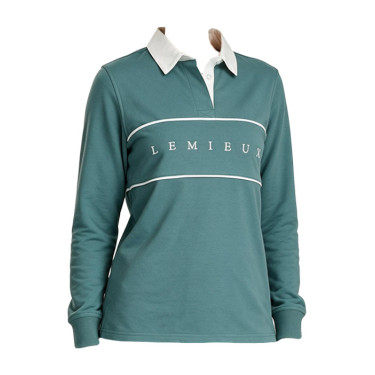 Polo de râguebi LeMieux Rochelle mulher Aloé Azul