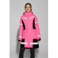 Amaya casaco de equitação impermeável de alta visibilidade feminino Horze Amaya casaco de equitação impermeável de alta visibilidade feminino Horze