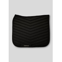 Almofada de sela de dressage White Fair com cristais gun metal Montar Preto