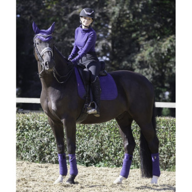 Tapete LeMieux Suede Dressage Square Azul tinta Tapete LeMieux Suede Dressage Square Azul tinta