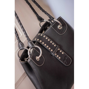Mala equestre em couro Pénélope Zabelia cognac Mala equestre em couro Pénélope Zabelia cognac