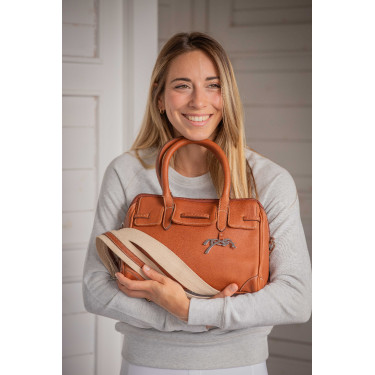 Bolsa de mão equestre Maëlys PM em couro Bolsa de mão equestre Maëlys PM em couro